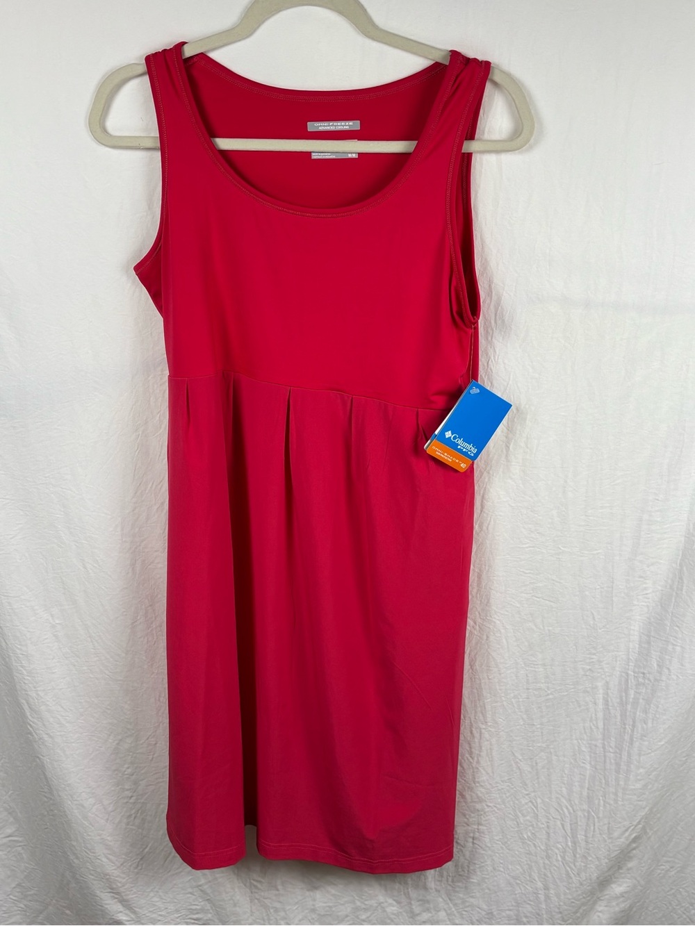 NWT Columbia Women’s Bright pink Red Sleeveless Empire-Waist Dress PFG